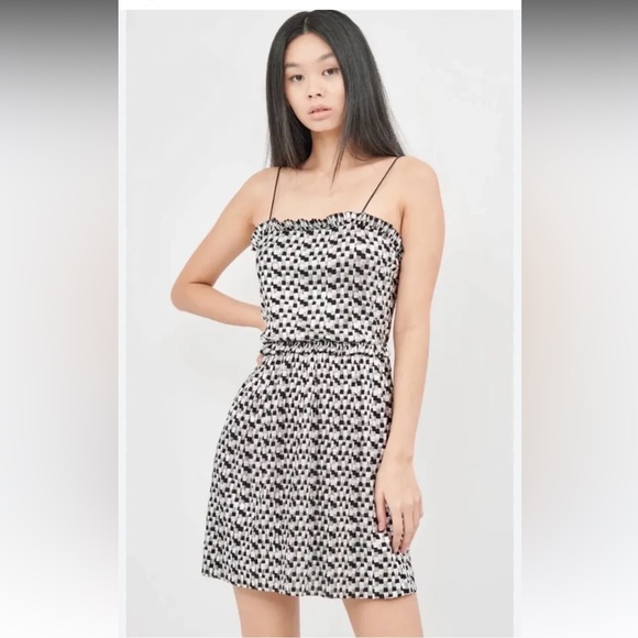 Zara Black & Silver metallic shimmering Mini Dress - Picture 3 of 7